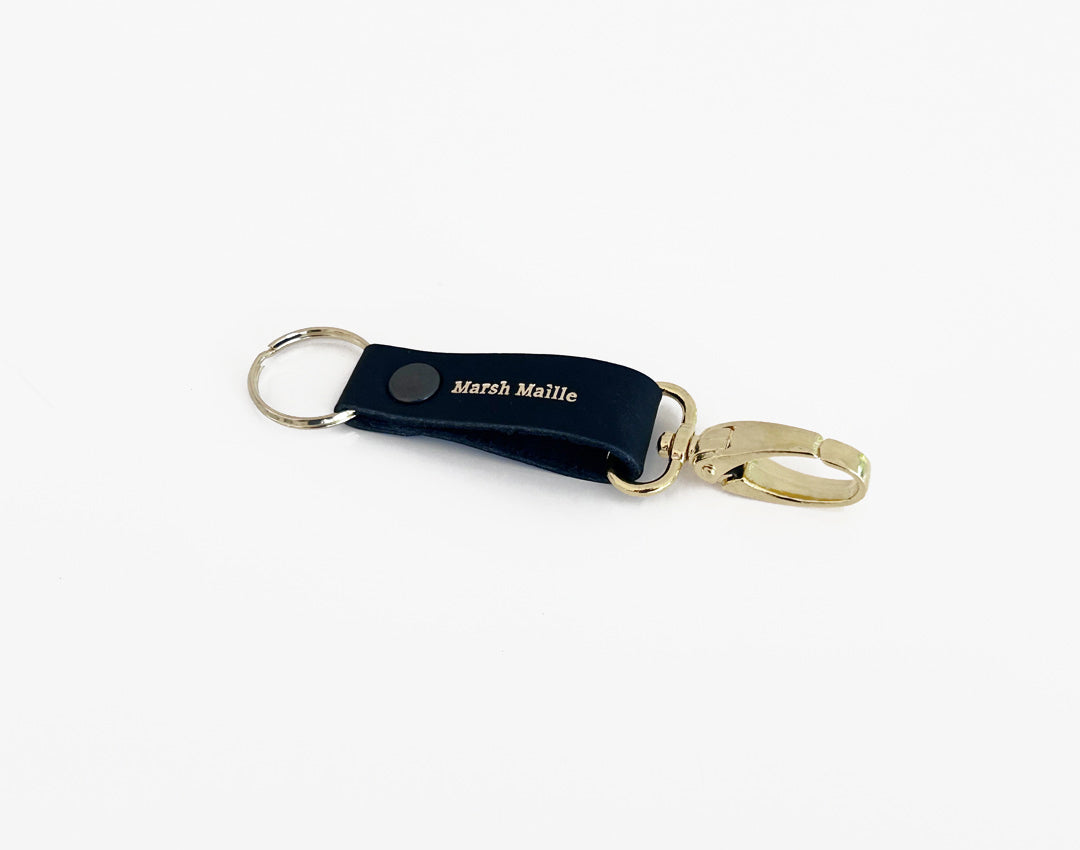 La Maison Leather Key Clip Black