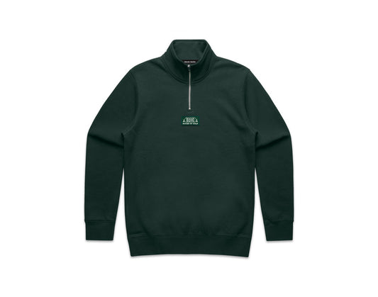 Club Logo Quarter Zip Forest Green