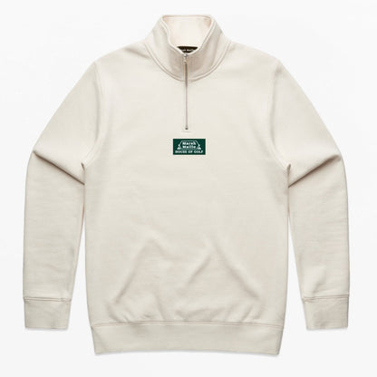 Half Zip Sweatshirt, Beige